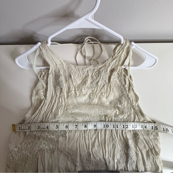 Free People Many Moons Midi Dress Lace Overlay Sleeveless - Small - Picture 14 of 14